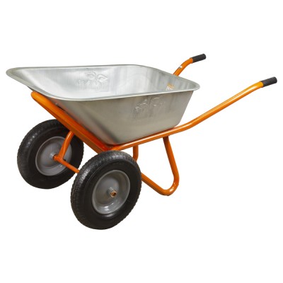 Тачка будівельна двоколісна 100л 320кг колесо 15" FLORA 5056714