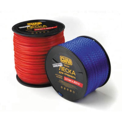 Леска для триммера 1,6мм квадрат армированный 600м СИЛА 550237