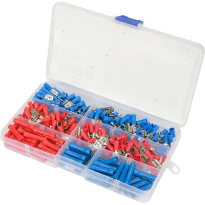 Набір електричних роз'ємів з ізоляцією і клем Yato : 250 шт, в футлярі YT-068911