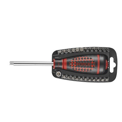 1/4" Викрутка тріскаточна з насадками 25 пр. FORCE 2255 1/4" Викрутка тріскаточна з насадками 25 пр. FORCE 2255