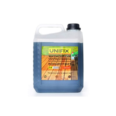 Антисептик ґрунтовка-просочення концентрат 1:4 для обробки деревини 5 кг (з індикатором) UNIFIX 951165