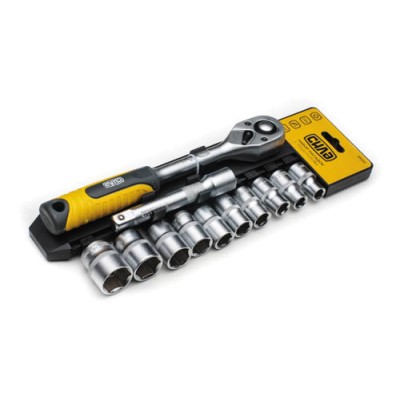 Набір насадок CrV 1/2 (12шт) торцевих з тріскачкою СИЛА 251212