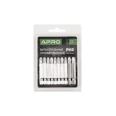 Біта РH2*50мм хром (10шт/уп) APRO 309135