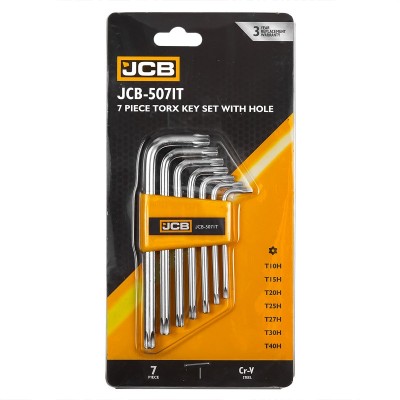 Haбіp Г-подіб. ключів з отвором TORX 7 од. (T10H-T40H) JCB Tools JCB-5071T