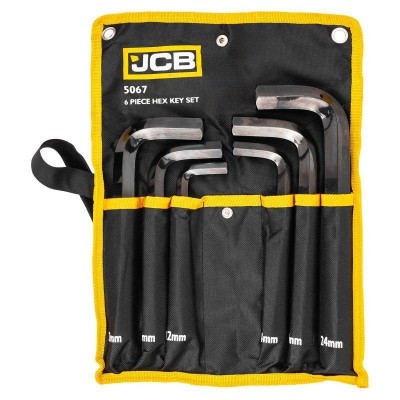 Haбіp Г-подіб. ключів HEX 6 од. (12-24 мм) в чохлі JCB Tools JCB-5067