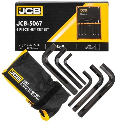 Haбіp Г-подіб. ключів HEX 6 од. (12-24 мм) в чохлі JCB Tools JCB-5067