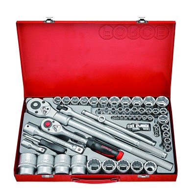 1/4",1/2" и 3/4" Набор инструмента ММ и SAE 65 пр. FORCE 4652 1/4",1/2" и 3/4" Набор инструмента ММ и SAE 65 пр. FORCE 4652
