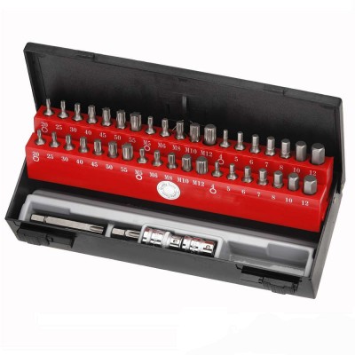 3/8" и 1/2" Набор бит 6-гр., Torx, Spline 42 пр. пластиковый кейс FORCE 4421C