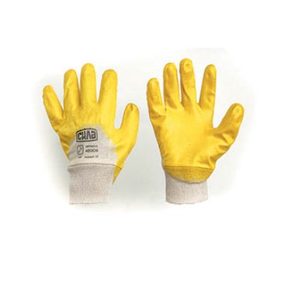 Рукавички з нітриловим покриттям р10 (жовті) МАЙСТЕР СИЛА 481208