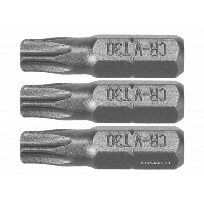 Насадка отверточная STHOR "TORX" T30 x 25 мм HEX 1/4" Cr-V 3 шт 65497 Насадка отверточная STHOR "TORX" T30 x 25 мм HEX 1/4" Cr-V 3 шт 65497