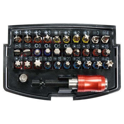 Набор насадок отверточных Yato 1/4" с держателем 32 шт YT-04622