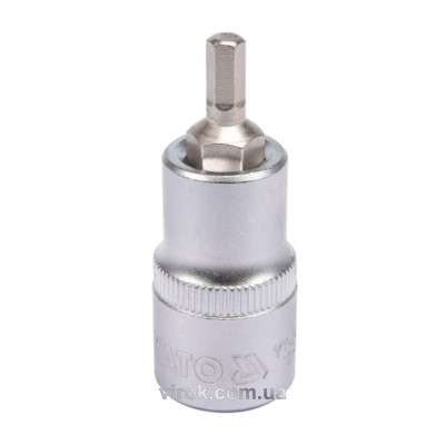 Головка торцевая с отверточной насадкой HEX Yato 1/2" H5 x 55 мм YT-04381