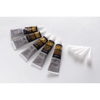 Герметик високотемпературний прокладок +350°С, 100% силіконовий, сірий 5х25г (пачка 5шт) СИЛА 951436