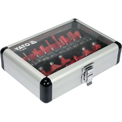 Фрези по дереву Yato зі шпинделем Ø 6 мм, Ø= 3-32 мм, 15 шт YT-68007