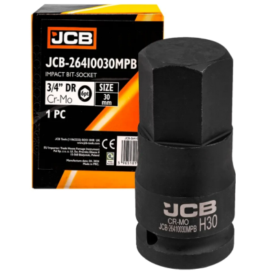 Головка-бита ударная HEX 3/4" 30 мм. JCB Tools JCB-26410030MPB Головка-бита ударная HEX 3/4" 30 мм. JCB Tools JCB-26410030MPB