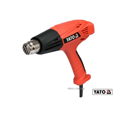 Фен технический Yato 2 кВт 450°/600° 250/500 л/мин регулятор температуры + 4 насадки YT-82294