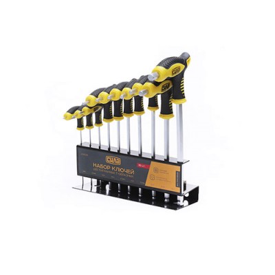 Набір ключів шестигранних 2,5-10мм (10шт) Т-подібні СИЛА 202520