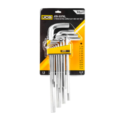 Haбіp Г-подіб. ключів подовжених HEX 13 од. (2 мм-19 мм) JCB Tools JCB-5137XL