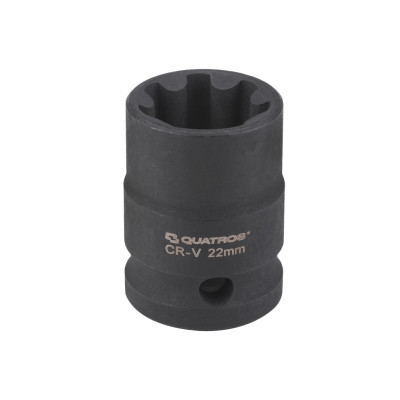 Головка для тормозного суппорта 1/2" 22 мм 7-гранная QUATROS QS70022 Головка для тормозного суппорта 1/2" 22 мм 7-гранная QUATROS QS70022