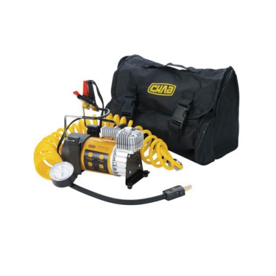 Компресор автомобільний однопоршневий (37л/хв; 10Атм; 15А), (кручений шланг) СИЛА 900407