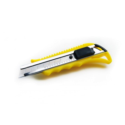 Нож выдвижной 18мм с металлической направляющей, автозамок ( эргономичный) СИЛА 400206