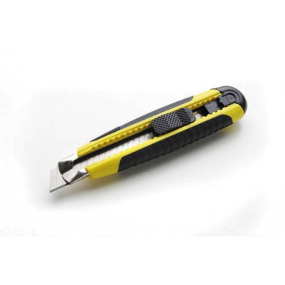 Нож выдвижной 18мм обрезиненный корпус, автозамок MultiFlex СИЛА 400226