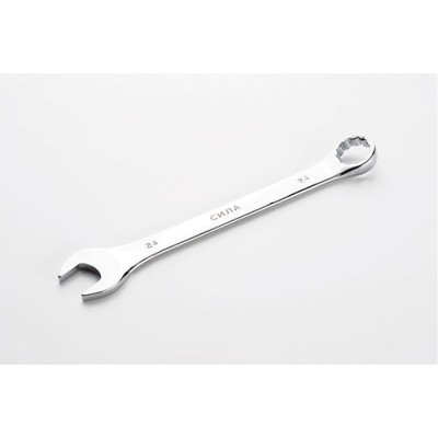 Ключ ріжково-накидний полірований CrV 24мм СИЛА 201074