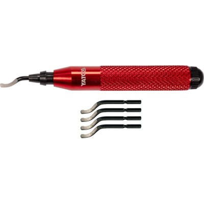 Ніж для знімання фаски і задирок універсальний Yato, l= 135 мм, алюміній/ сталь, 5 запасних лез YT-22363