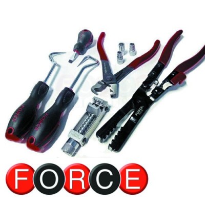 Набір затискачів для зняття/установки хомутів 9 пр. FORCE 909G9 Набір затискачів для зняття/установки хомутів 9 пр. FORCE 909G9