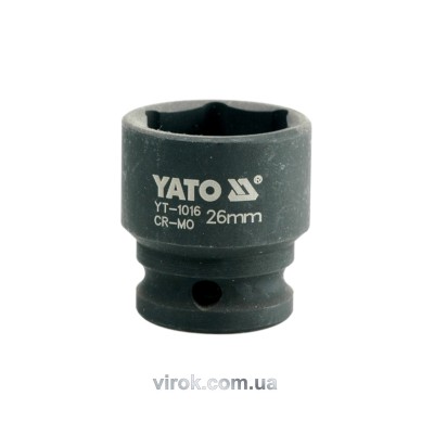 Головка торцевая ударная шестигранная Yato 1/2" М26 х 43 мм YT-1016