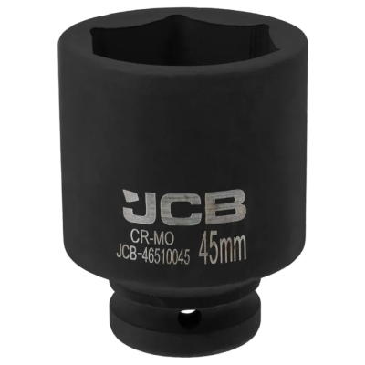 Головка торцева ударна глибока 3/4" 45 мм (6-гранна) JCB Tools JCB-46510045 Головка торцева ударна глибока 3/4" 45 мм (6-гранна) JCB Tools JCB-46510045
