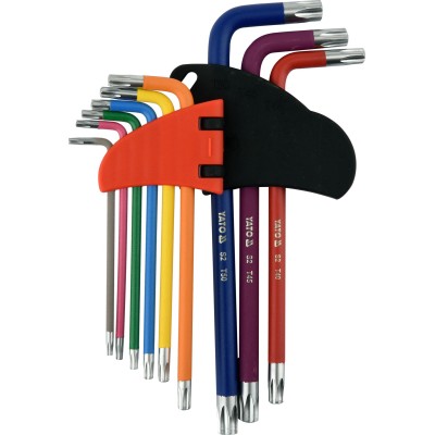 Ключи "TORX" Г-образные 2-сторонние Yato Т10 - Т50 YT-05633