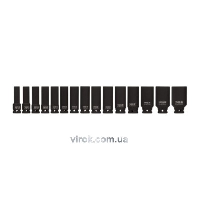 Набор головок торцевых ударных Yato 1/2" М10-32 х 78 мм 15 шт YT-1055