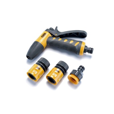 Набір: пістолет-розпилювач, конектори для шланга 1/2: 1/2 аквастоп, 1/2, адаптер 1/2+3/4 СИЛА 551282