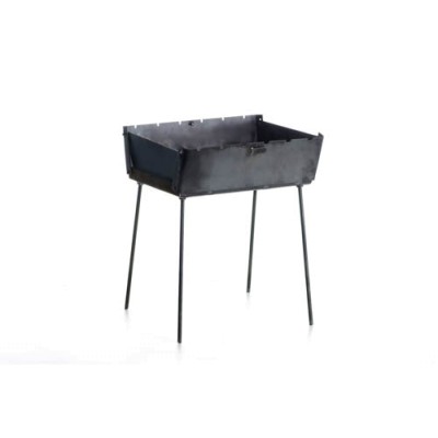 Мангал раскладной (кейс) толщина 3мм на 6 шампуров с чехлом и перчатками СИЛА 960112