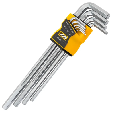 Haбіp Г-подіб. ключів подовжених HEX 9 од. JCB Tools JCB-5093XLS