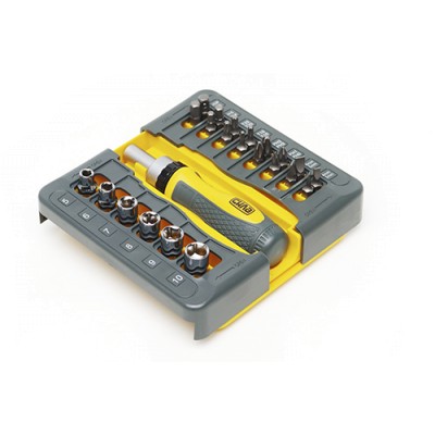 Викрутка реверсивна з бітами та насадками CrV Трансформер 22шт СИЛА 302016