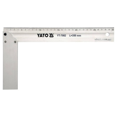 Уголок столярный алюминиевый Yato 350 мм YT-7082
