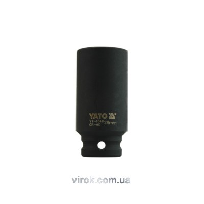 Головка торцевая ударная шестигранная Yato 1/2" М28 х 78 мм YT-1048