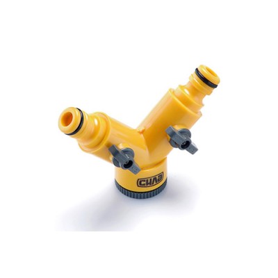 Розподiльник 2-х канальний з адаптерами 1/2, вхід 1/2+3/4 СИЛА 551125