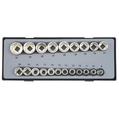 1/2" Набор головок 6-гр. 21пр. FORCE T4212 1/2" Набор головок 6-гр. 21пр. FORCE T4212