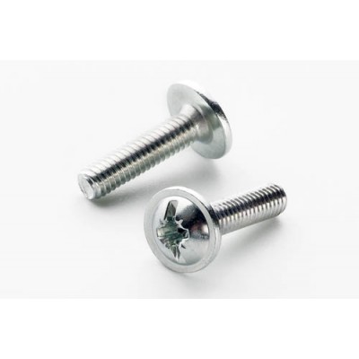 Гвинт метричний з напівкруглою головкою з прес-шайбою М8*25 DIN 967 міцний клас 4,8 цинк білий (пач. 50шт) APRO 5028025-2