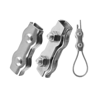 Зажим для троса двойной DUPLEX 4мм (50шт) APRO CD-4