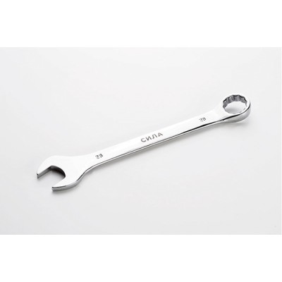 Ключ ріжково-накидний полірований CrV 28мм СИЛА 201078 Ключ ріжково-накидний полірований CrV 28мм СИЛА 201078