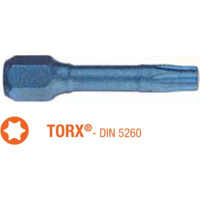 Насадка ударна відверткова BLUE SHOCK USH Torx T30 x TORSION 30 мм 5 шт UUSE0062499