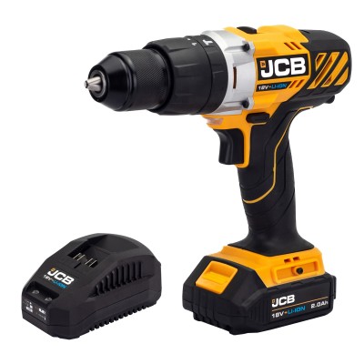 Акумуляторний дриль-шуруповерт з комлектом JCB Tools JCB-18CD-2XB-E