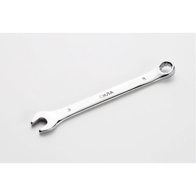 Ключ рожково-накидной полированный CrV 8мм СИЛА 201058