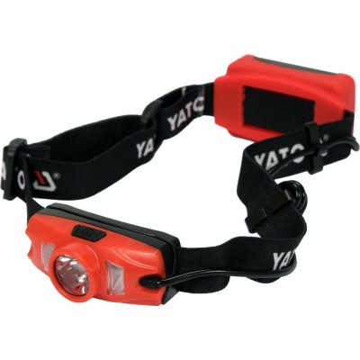 Ліхтар діодний на чоло Yato; живл. від Li-Po акумулят 3,7 В 1000 мАгод, 500 Lm, USB зарядкою YT-08596