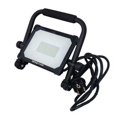 Прожектор переносний з SMD-діодним випромінювачем Yato: 30 Вт, 230 В, 2850 лм, 45 діодів YT-818381