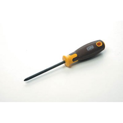 Викрутка хрестова композитна рукоятка CrV PH2 6x100мм (Phillips) (воронена) СИЛА 301040